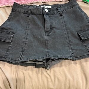 Diesel Women's Dark Gray Cargo Skort